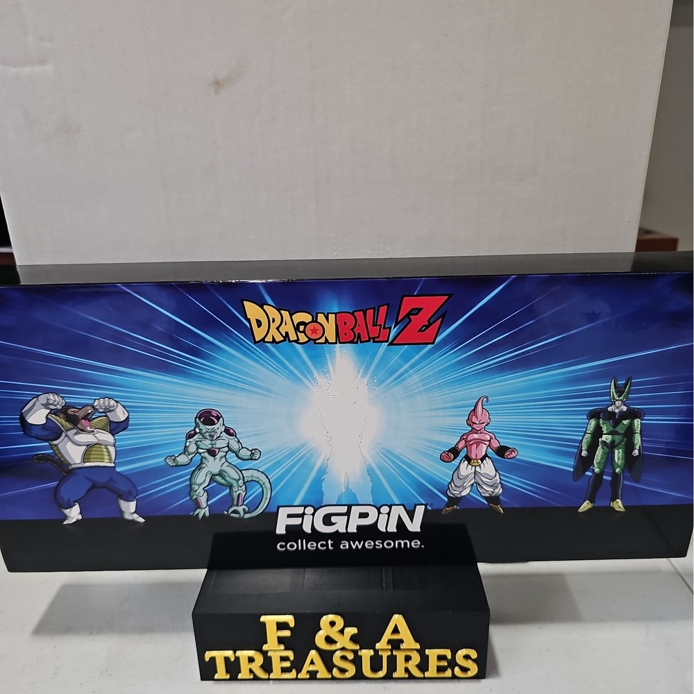 New Open Box FiGPiN Dragon Ball Z Enamel 4-Pin Set Vegeta-Frieza-Majin Buu-Cell